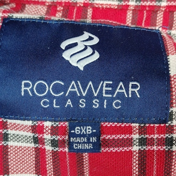 RocaWear classic mens short sleeved button down shirt size 6XB - Picture 2 of 12